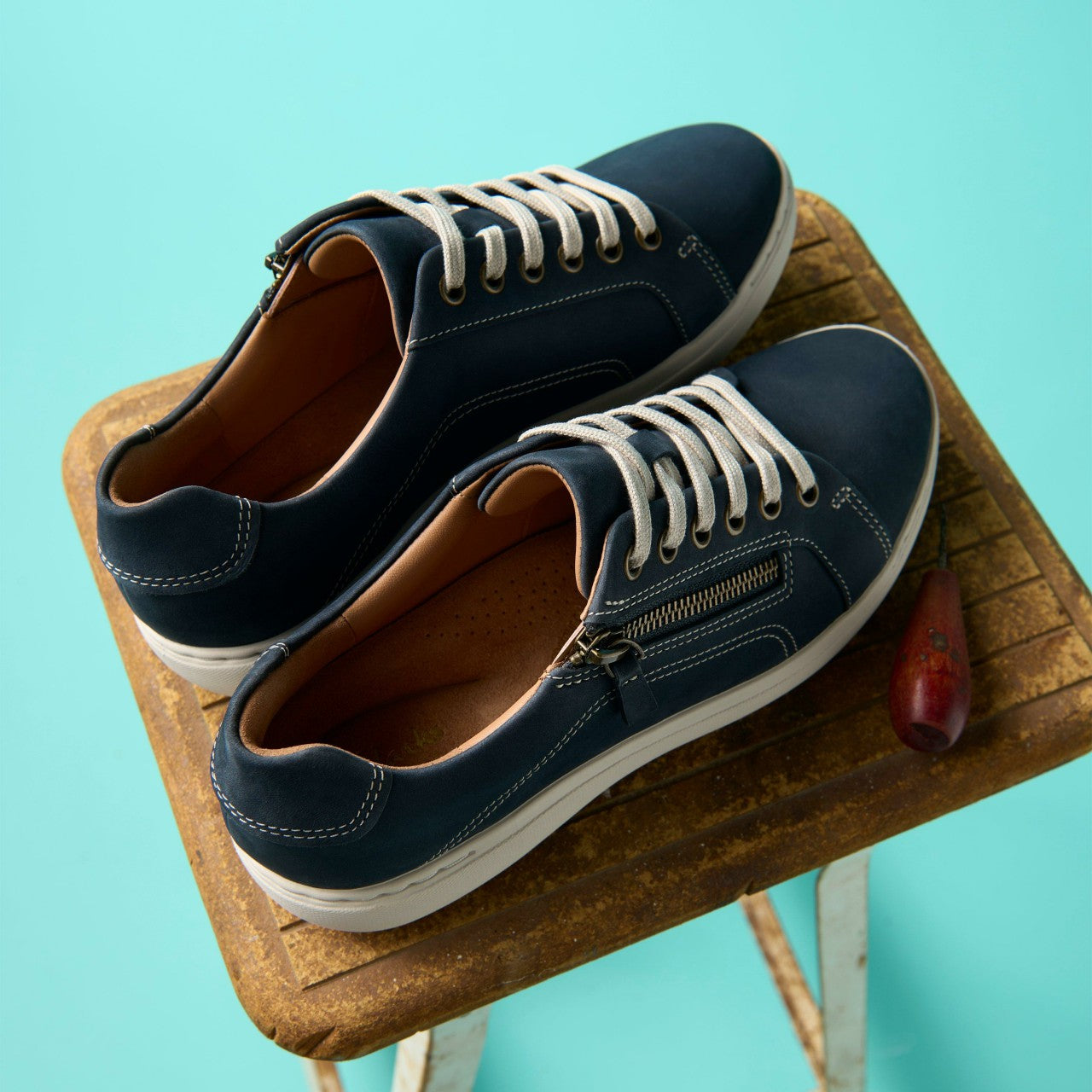 Nalle Lace Navy Nubuck Clarks Women