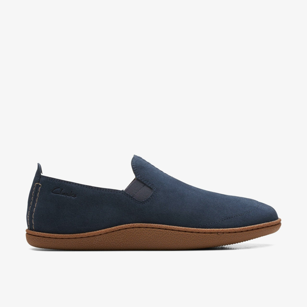 Home Mocc Slipper Navy Suede Clarks Men