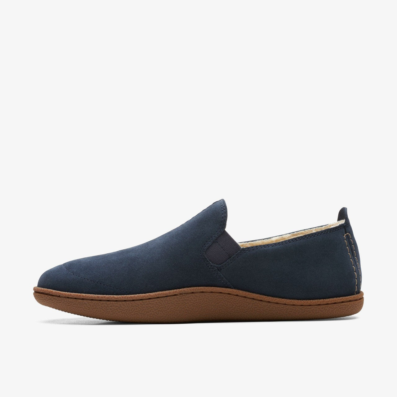 Home Mocc Slipper Navy Suede Clarks Men