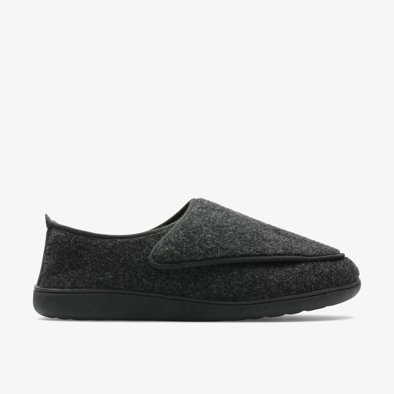 King Riptape Slipper Dark Grey Felt Clarks Men