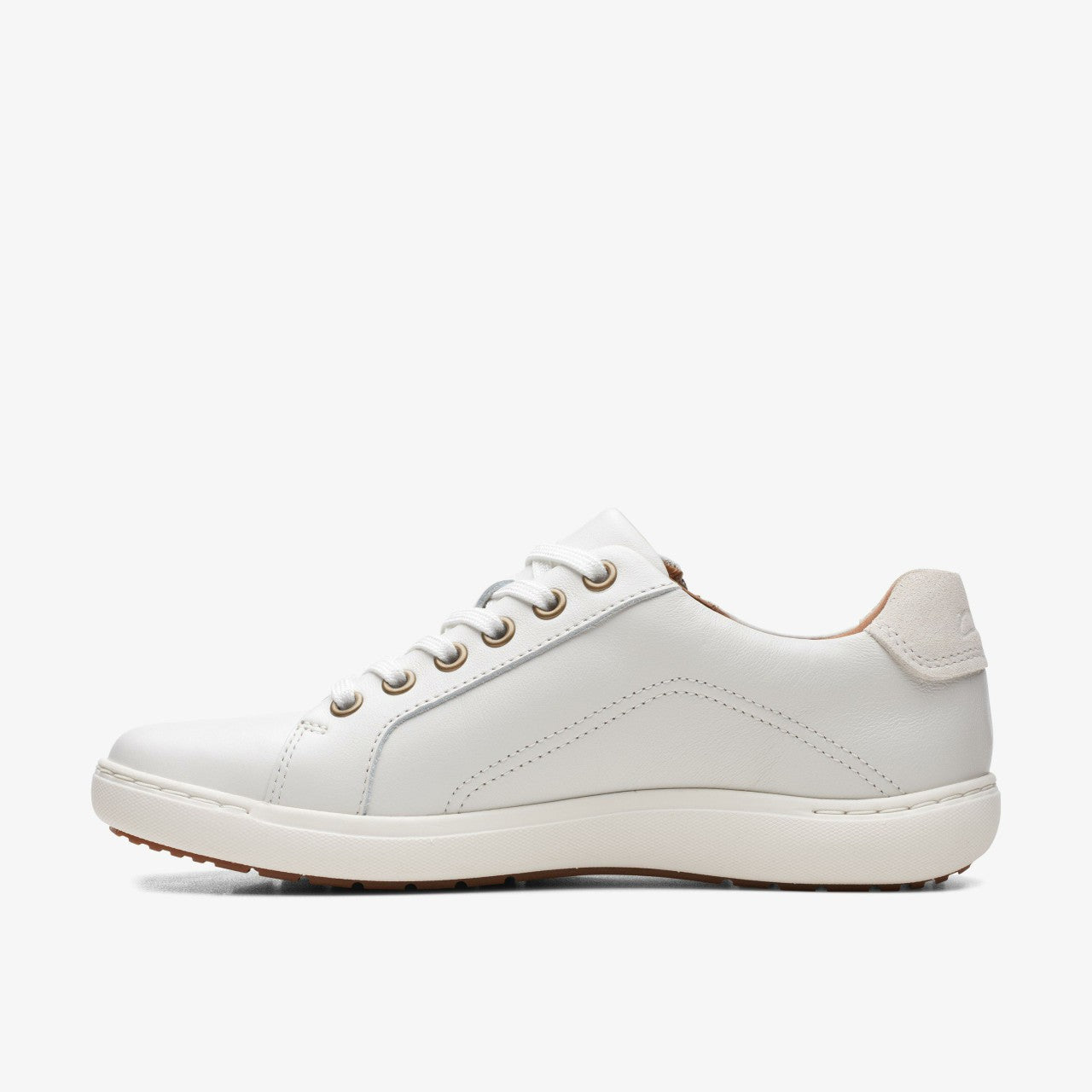 Nalle Lace White Leather Clarks Women