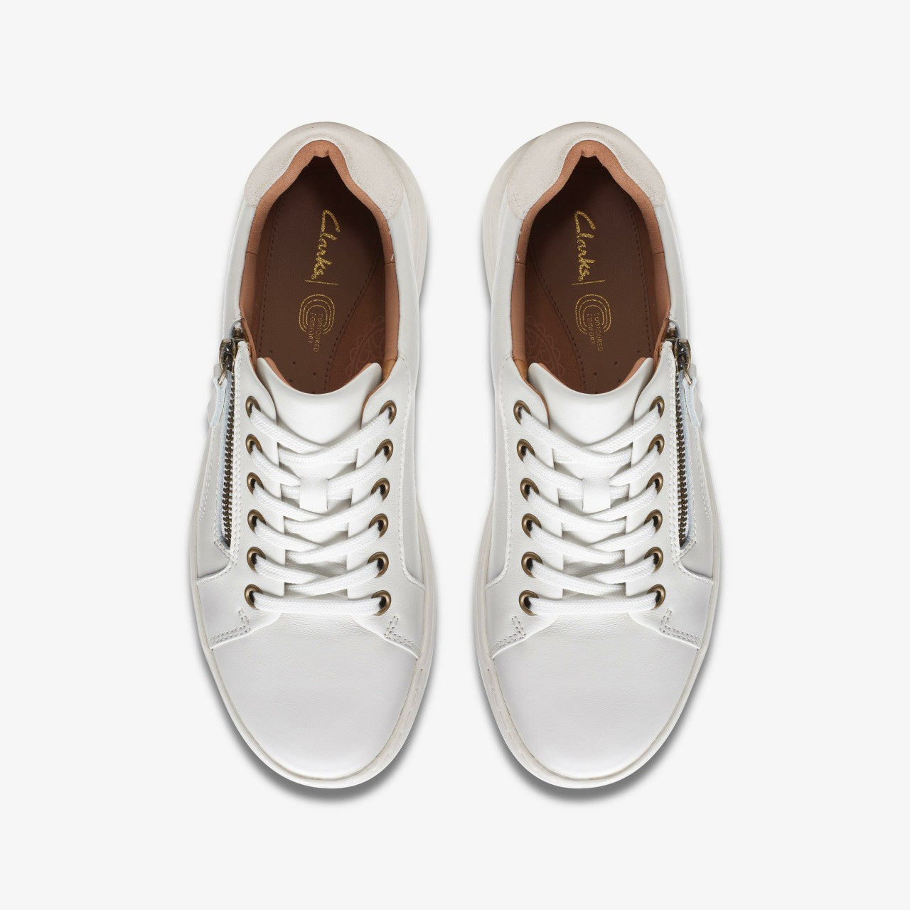 Nalle Lace White Leather Clarks Women