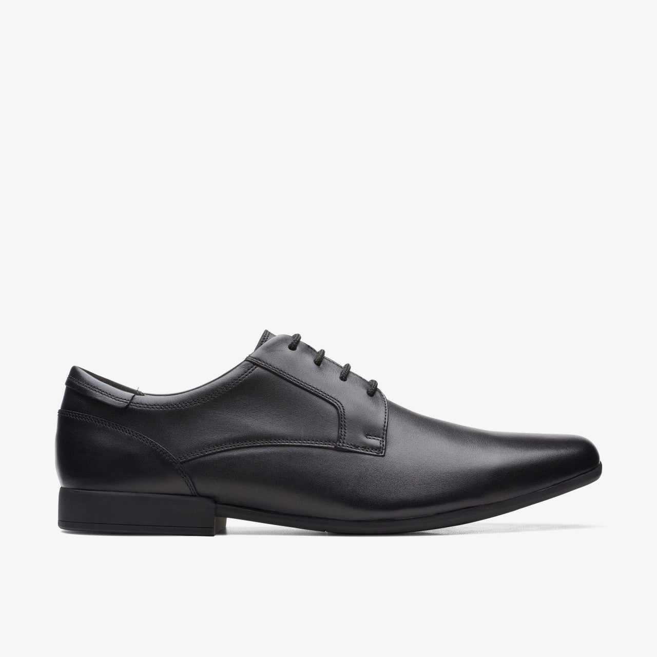 Sidton Lace Black Leather Clarks Men