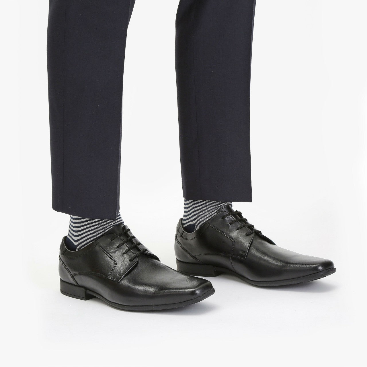Sidton Lace Black Leather Clarks Men