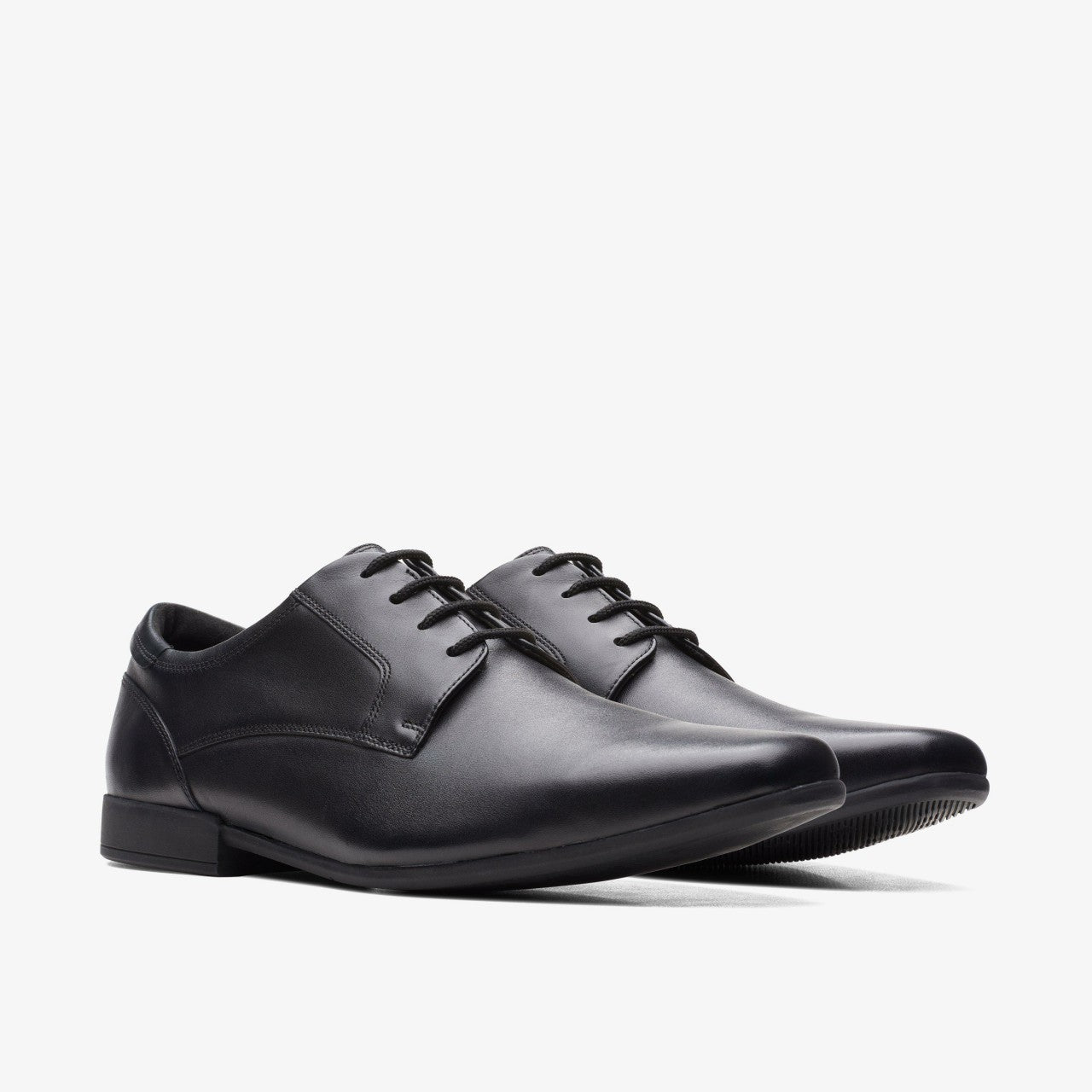 Sidton Lace Black Leather Clarks Men