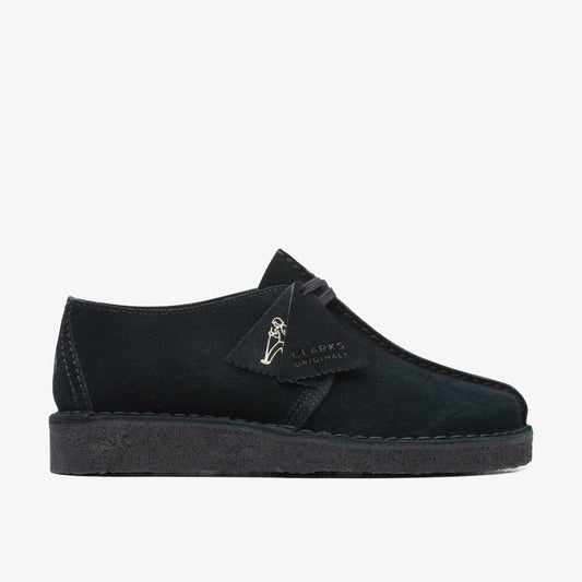 Desert Trek Black Suede Clarks Women