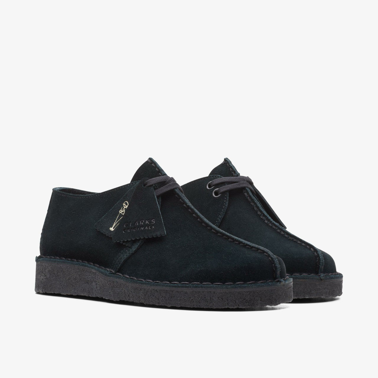 Desert Trek Black Suede Clarks Women