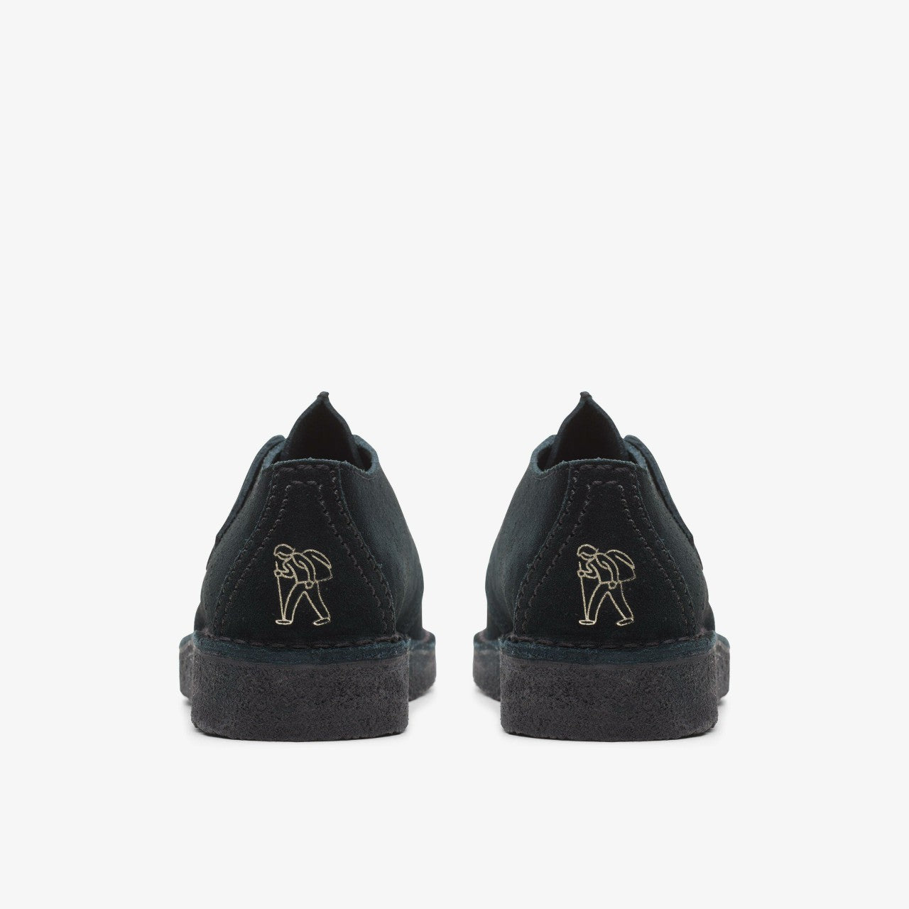 Desert Trek Black Suede Clarks Women