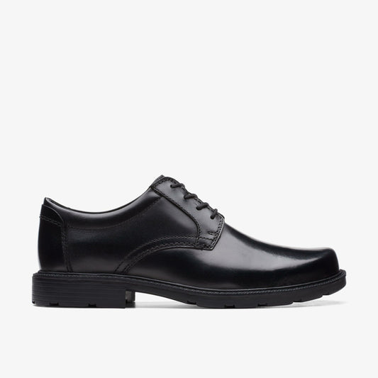 Kerton Lace Black Leather Clarks Men