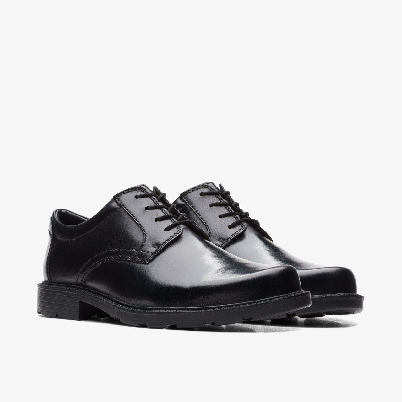 Kerton Lace Black Leather Clarks Men