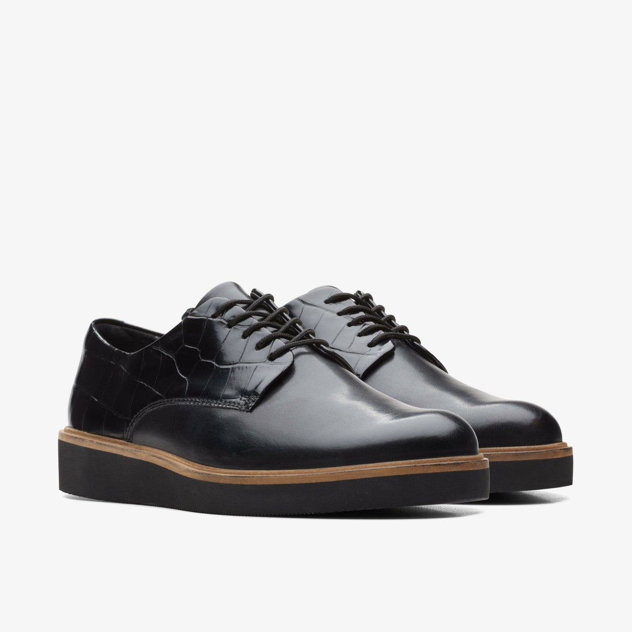Glickly Derby Black Combination Clarks Women