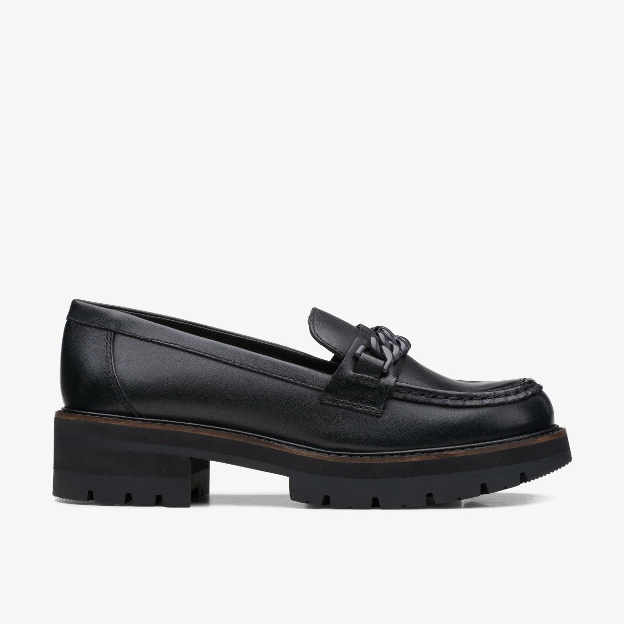 Orianna Edge Black Leather Clarks Women