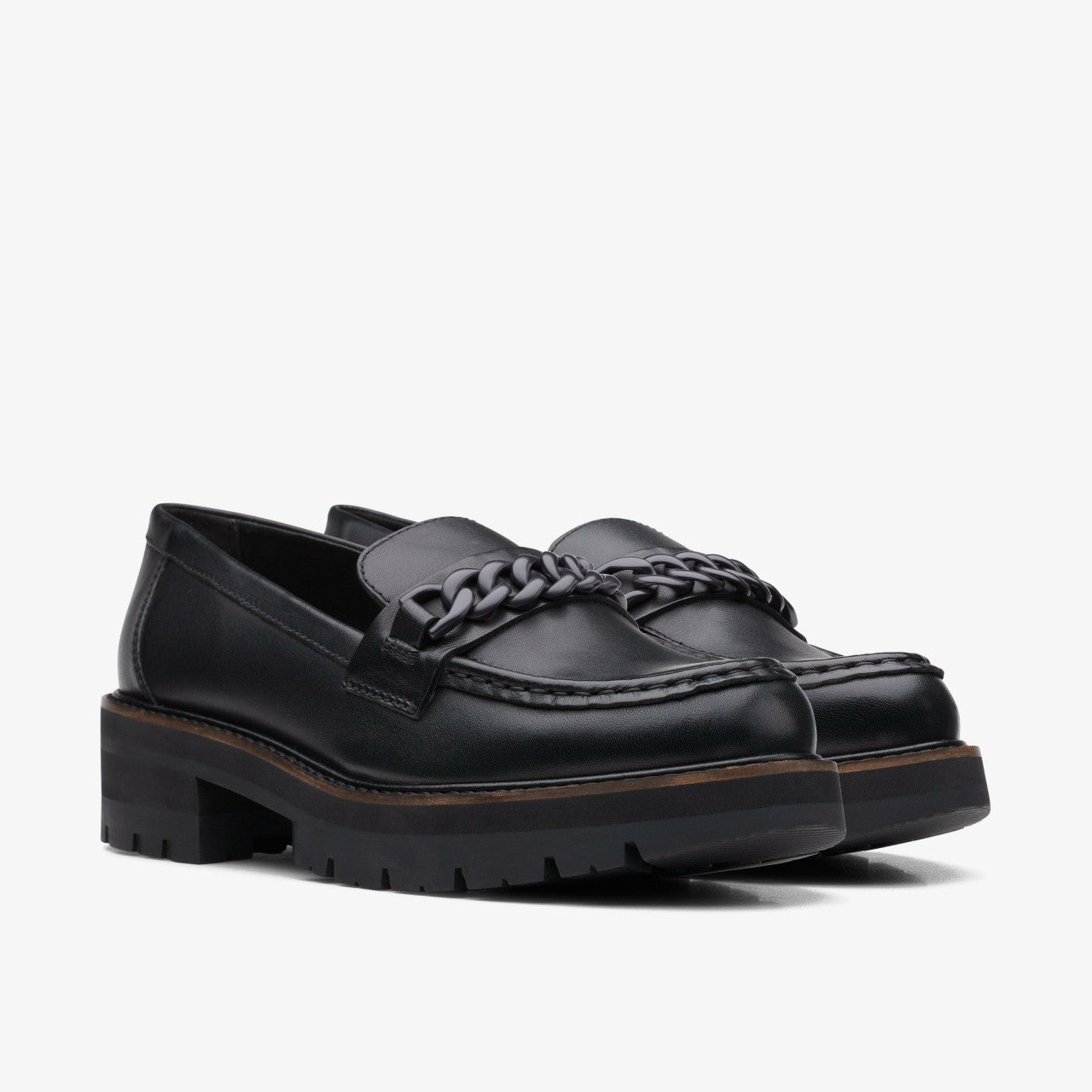 Orianna Edge Black Leather Clarks Women
