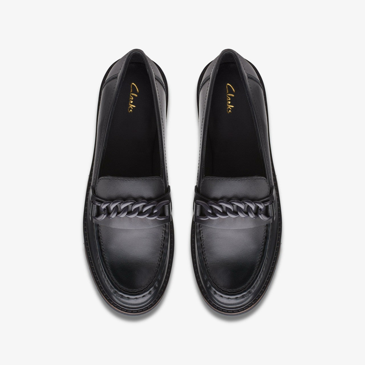 Orianna Edge Black Leather Clarks Women