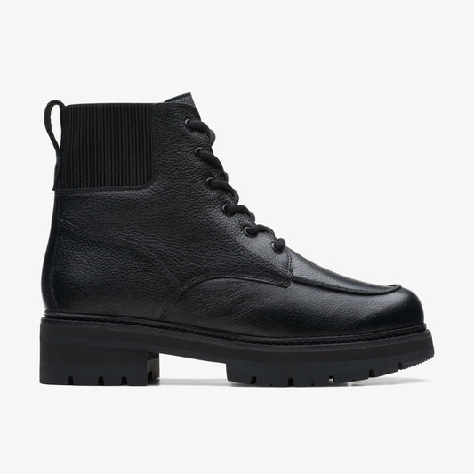 Orianna Mid Black Warmlined Leather Clarks Women