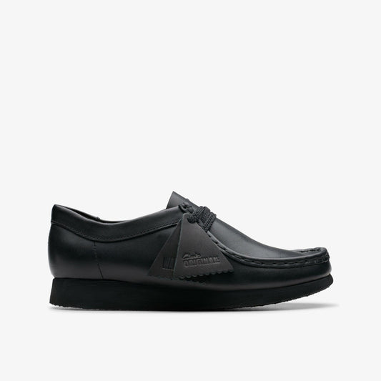Wallabee Older Black Leather Clarks Kids