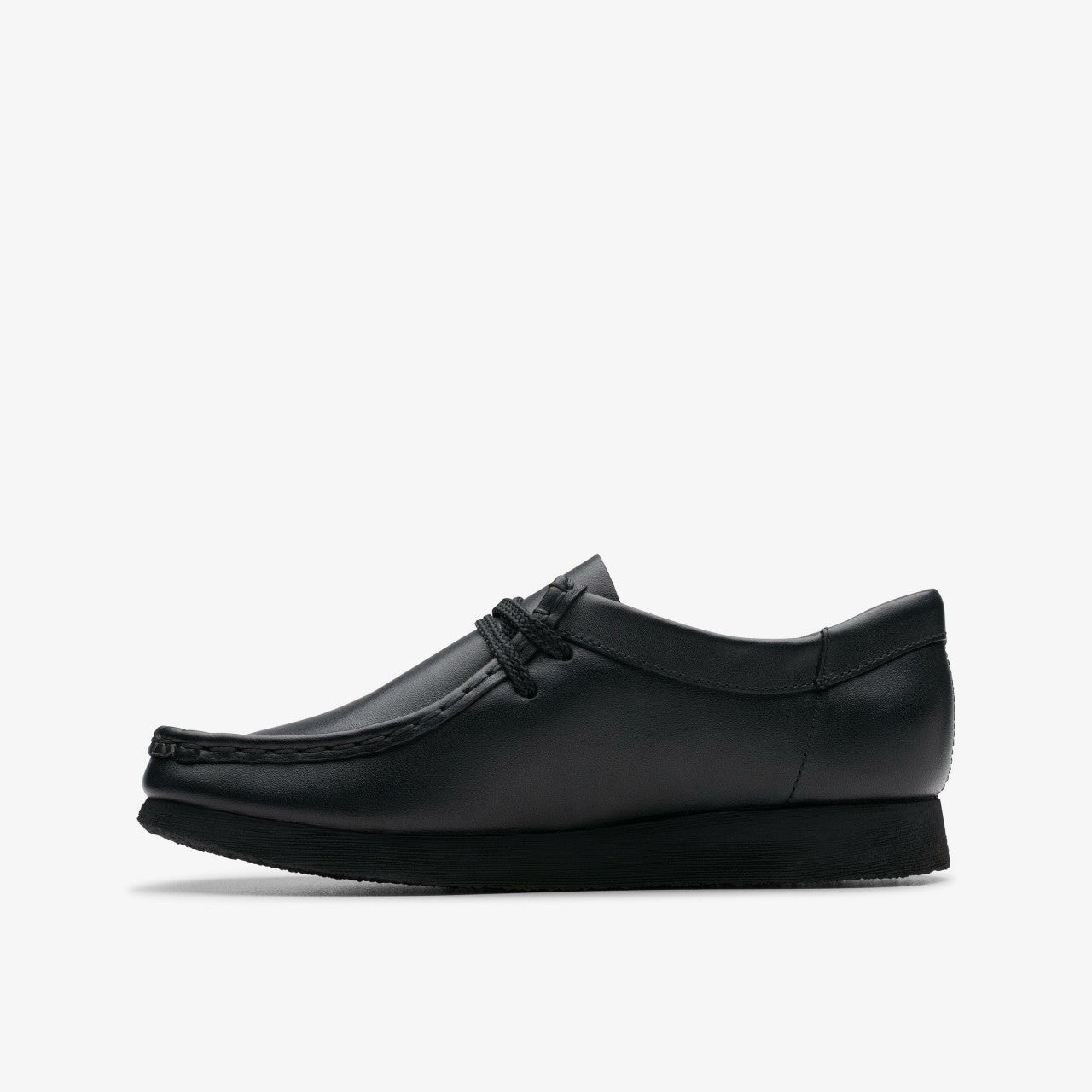 Wallabee Older Black Leather Clarks Kids