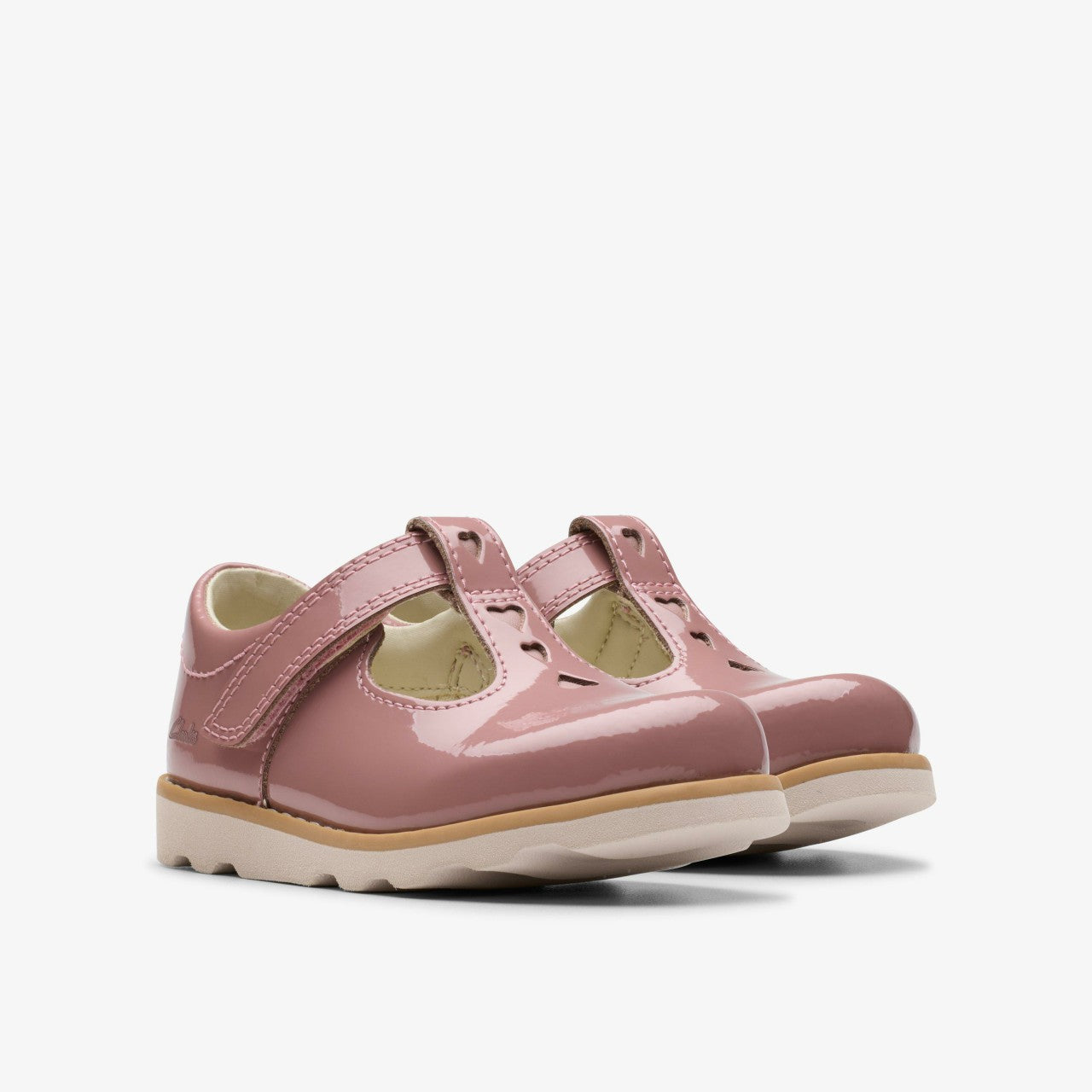 Crown Teen Toddler Dusty Pink Patent Clarks Kids