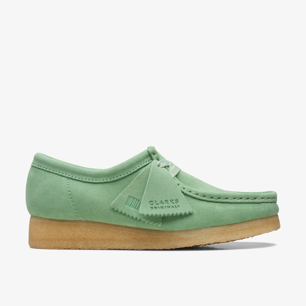 Wallabee Pine Green Clarks Women