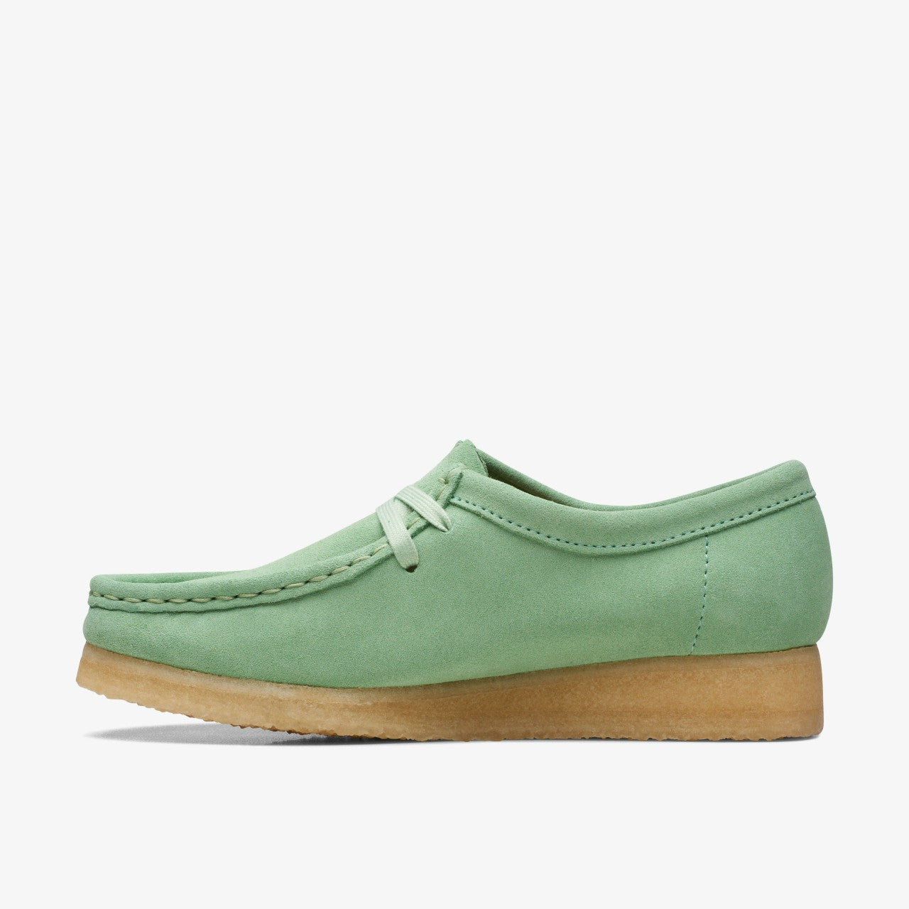 Wallabee Pine Green Clarks Women