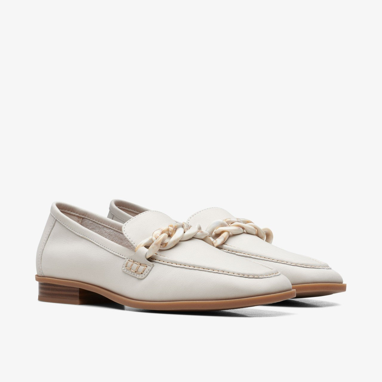 Sarafyna Iris Loafer White Leather Clarks Women