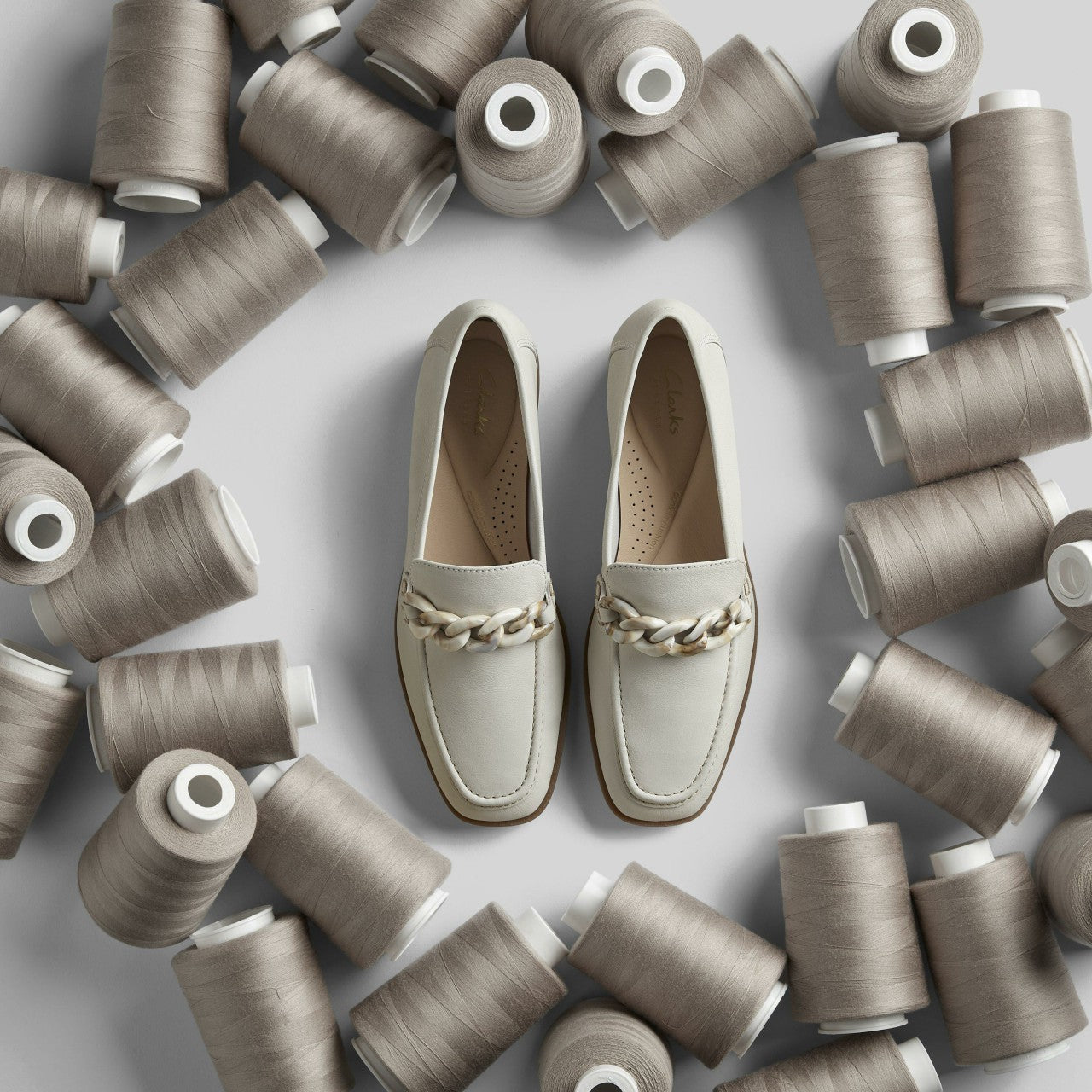 Sarafyna Iris Loafer White Leather Clarks Women