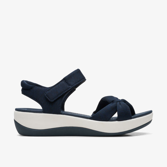 Arla Shore Navy Textile Clarks Women