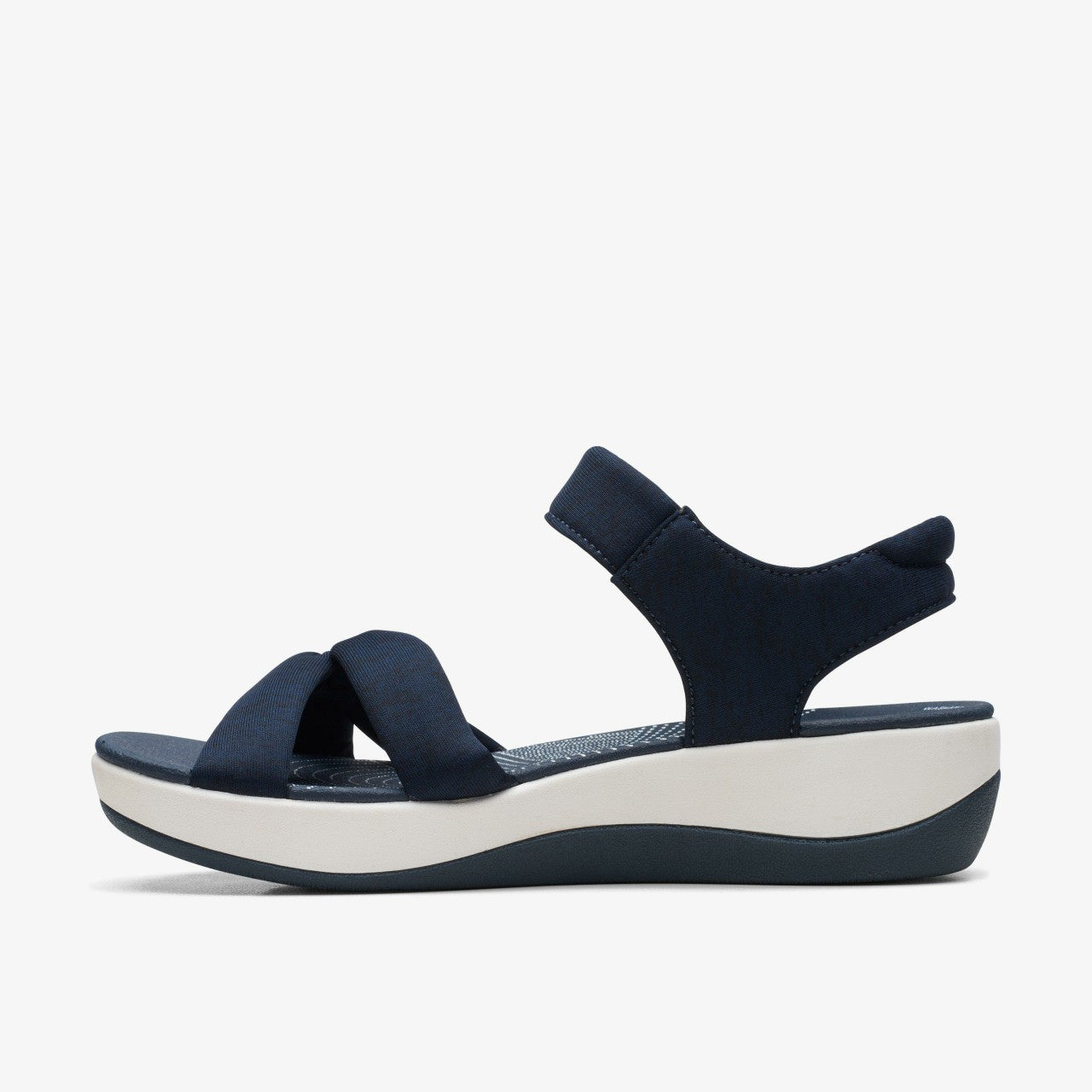 Arla Shore Navy Textile Clarks Women