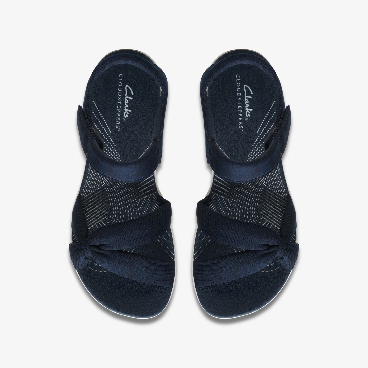 Arla Shore Navy Textile Clarks Women