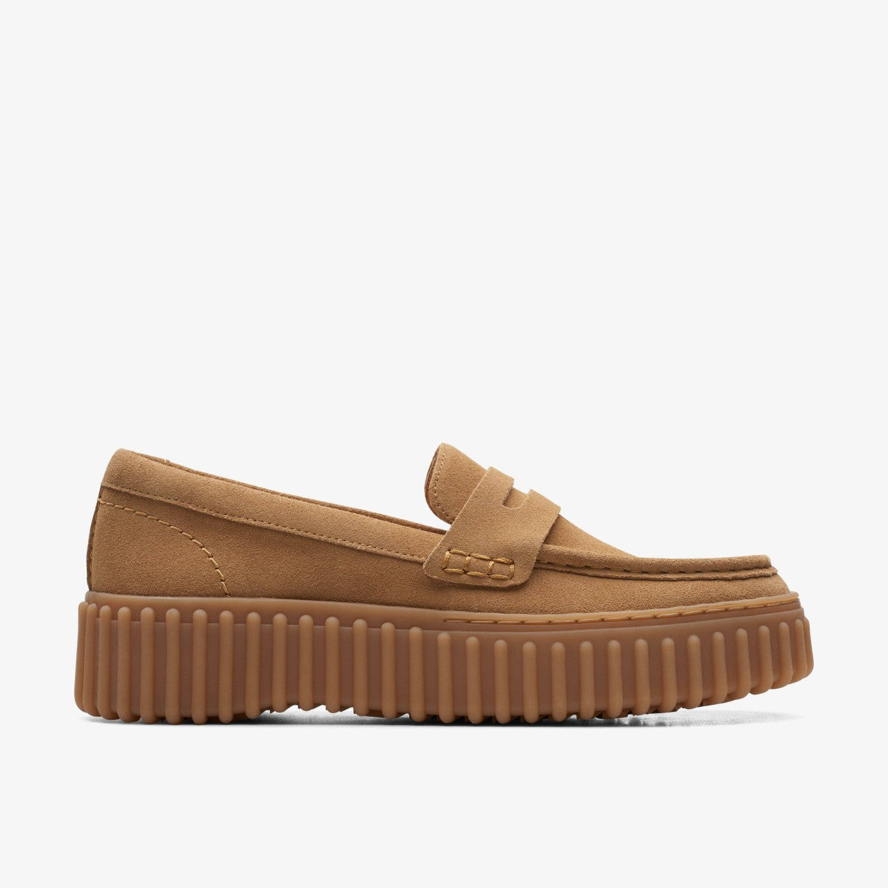 Torhill Penny Loafer Light Tan Suede Clarks Women