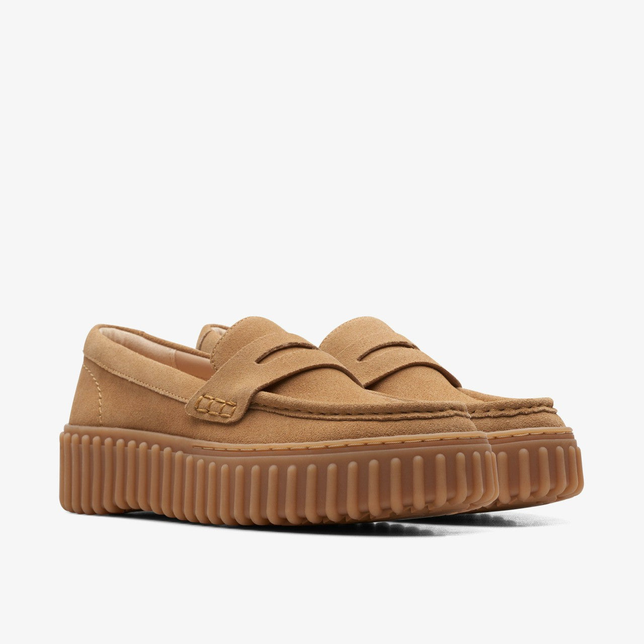 Torhill Penny Loafer Light Tan Suede Clarks Women