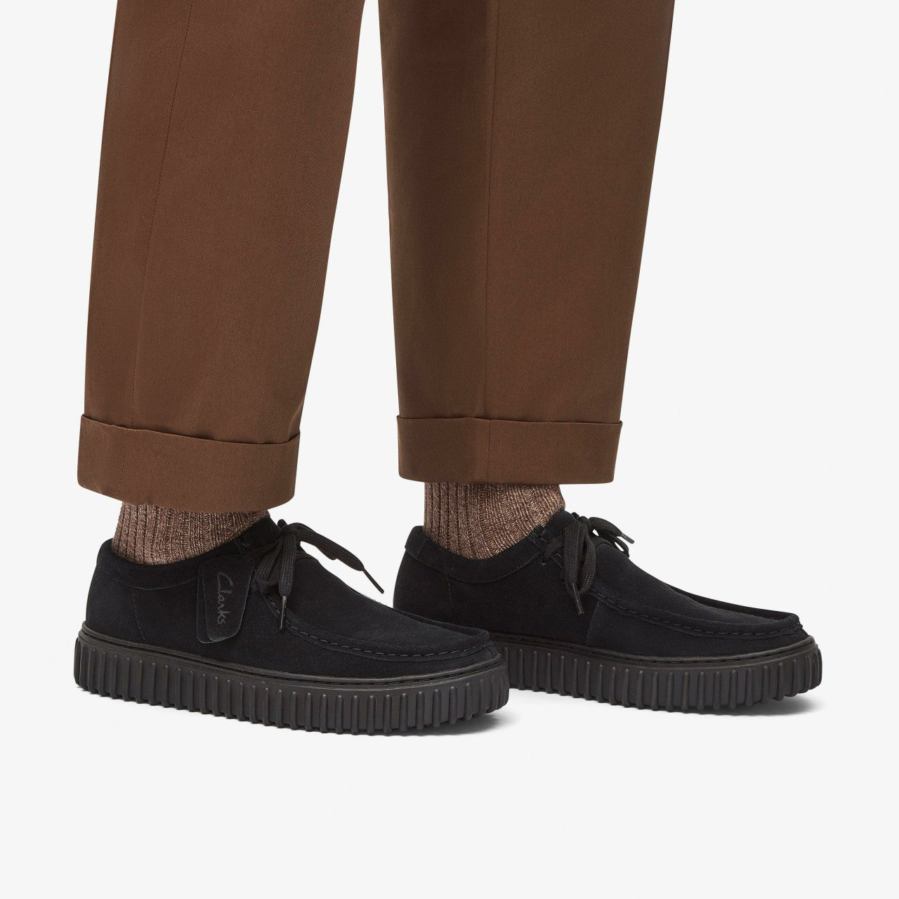 Torhill Lo Black Suede Clarks Men