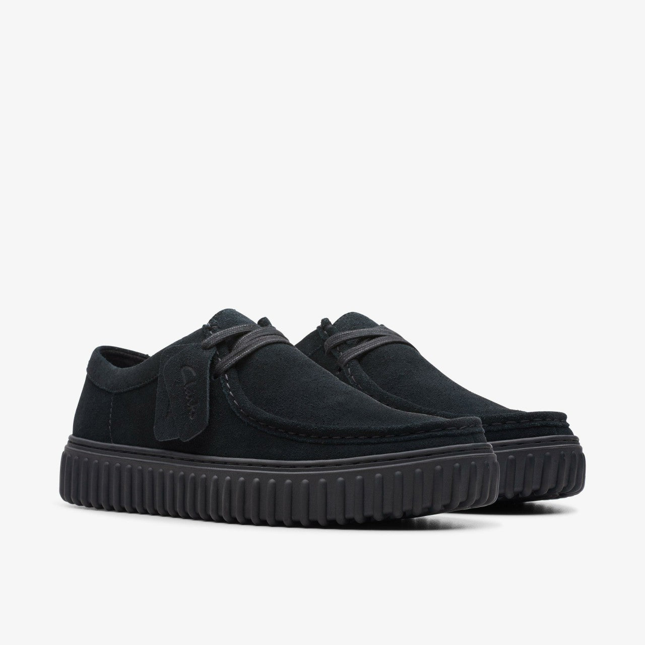 Torhill Lo Black Suede Clarks Men