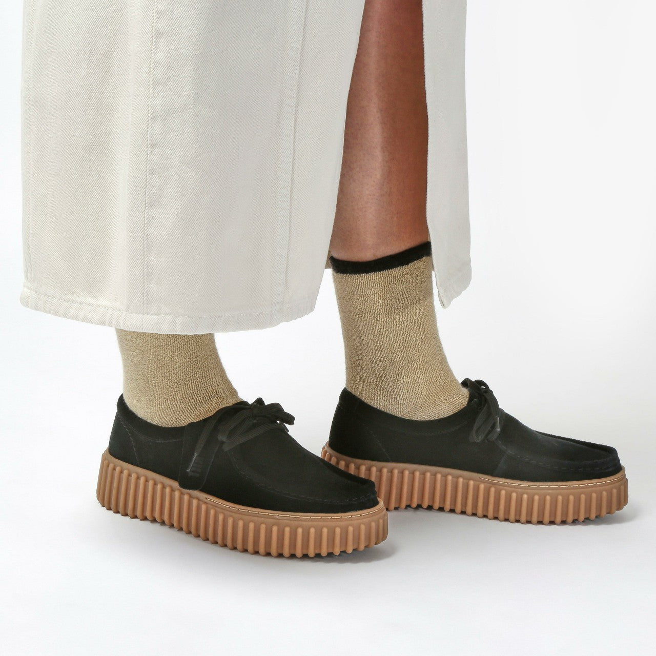 Torhill Bee Black Suede Clarks Women