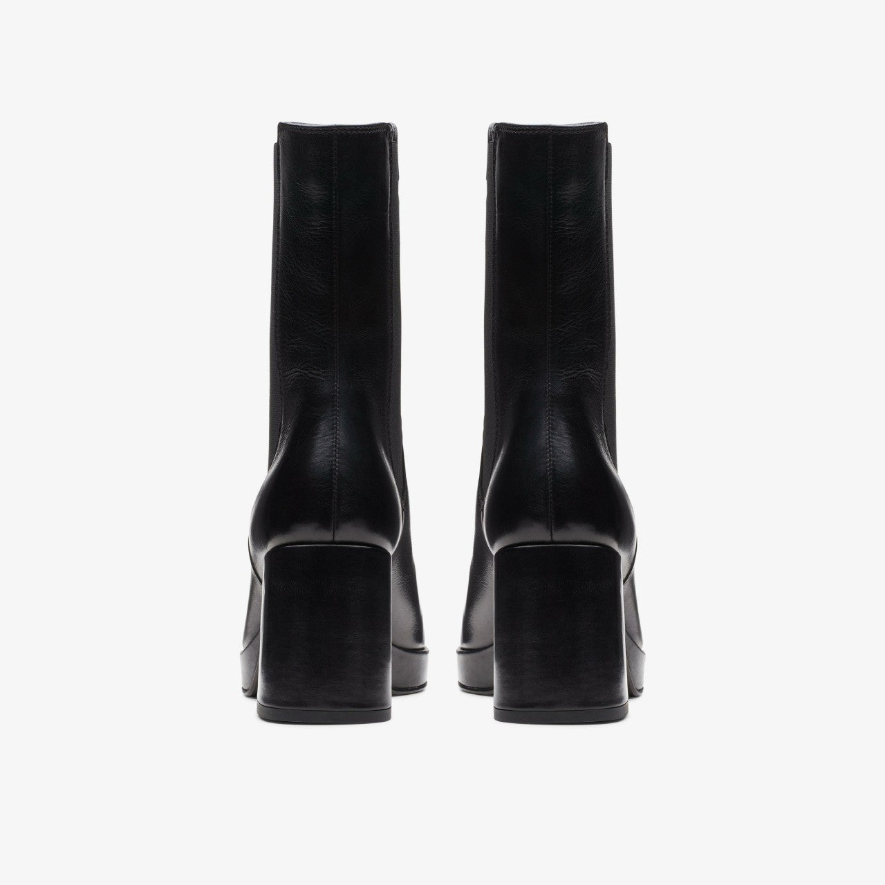 Pique Up Black Leather Clarks Women