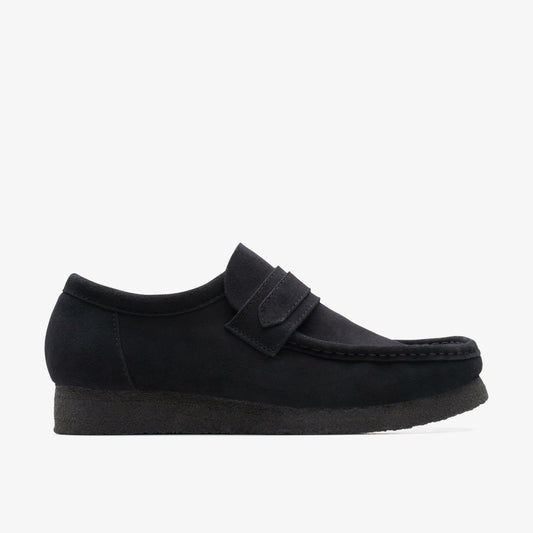 Wallabee Loafer Black Suede Clarks Men
