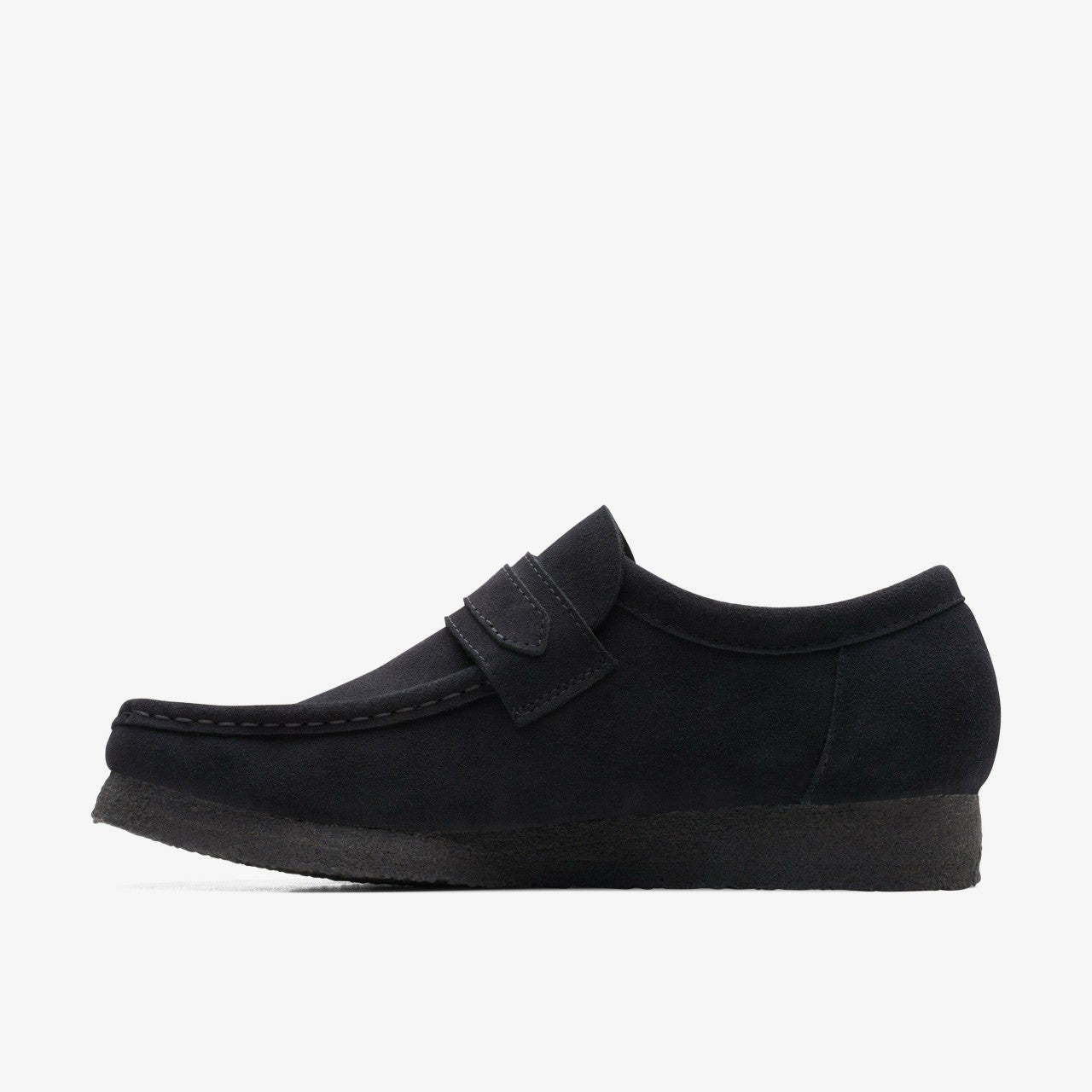 Wallabee Loafer Black Suede Clarks Men