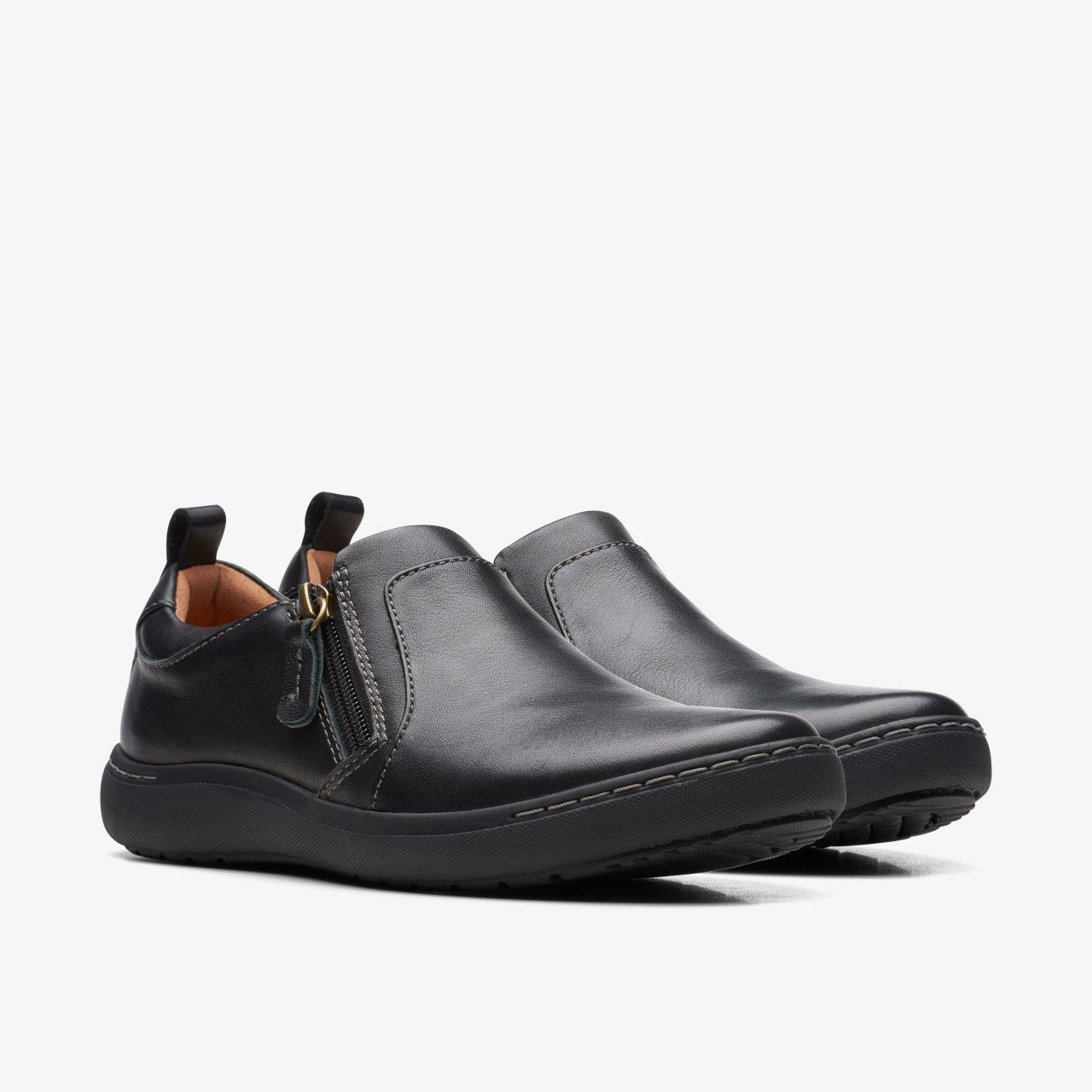 Nalle Lilac Black Leather Clarks Women