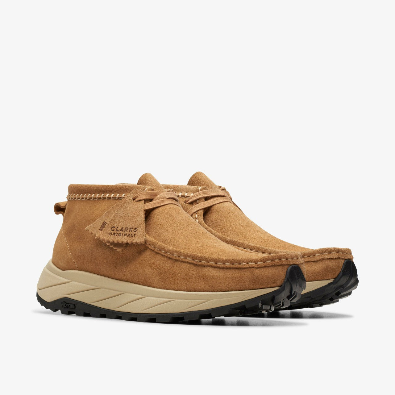 Wallabee Eden Dark Sand Suede Clarks Men