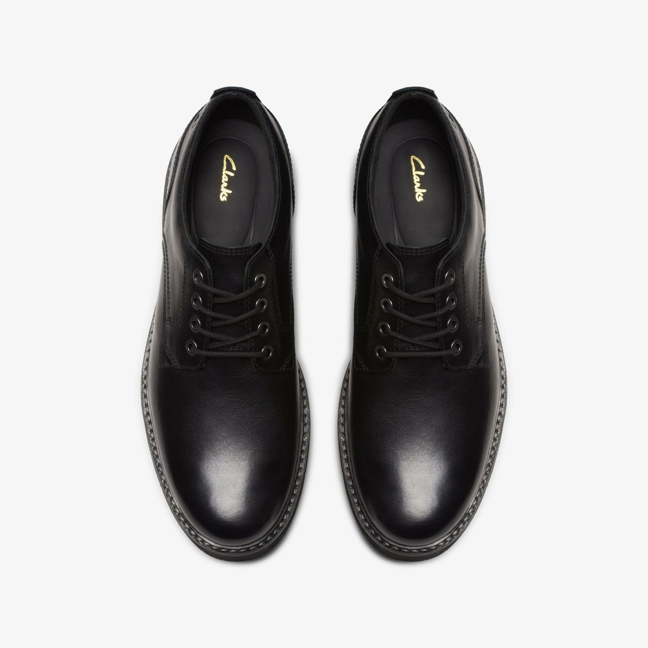 Batcombe Tie Black Leather Clarks Men