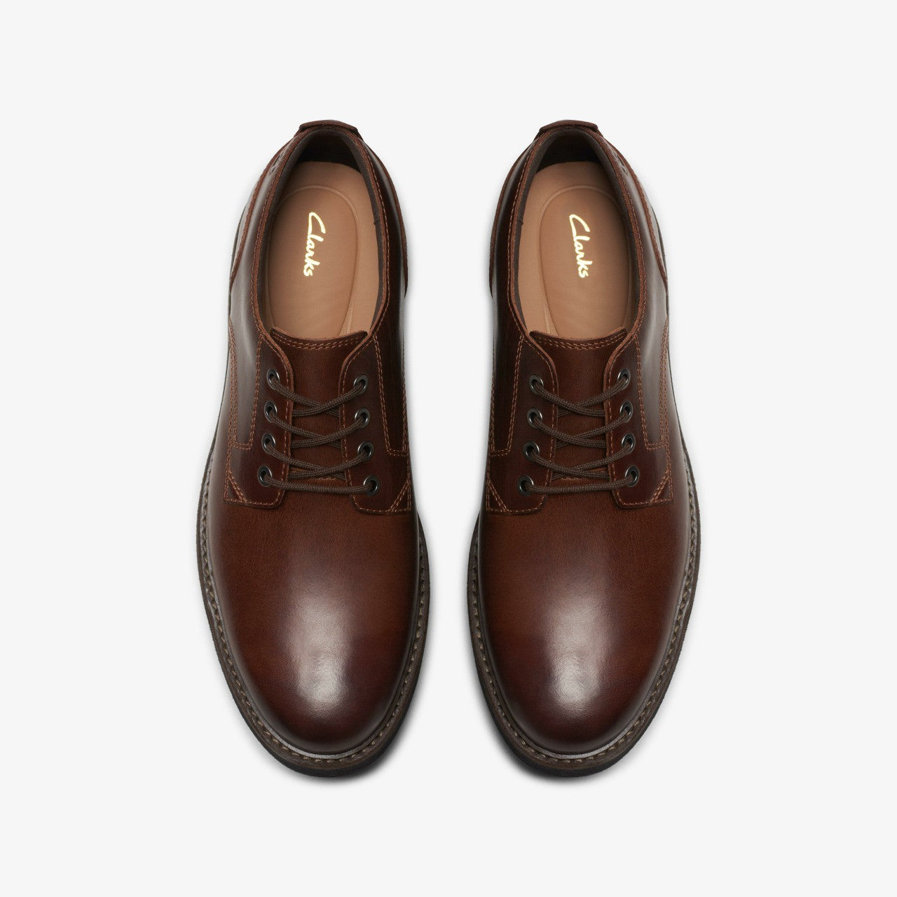 Batcombe Tie Dark Tan Leather Clarks Men
