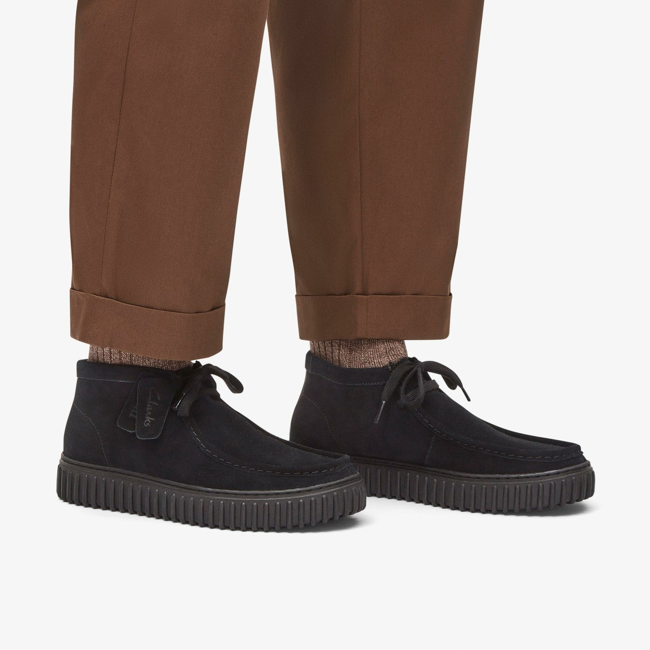 Torhill Hi Black Suede Clarks Women|Men