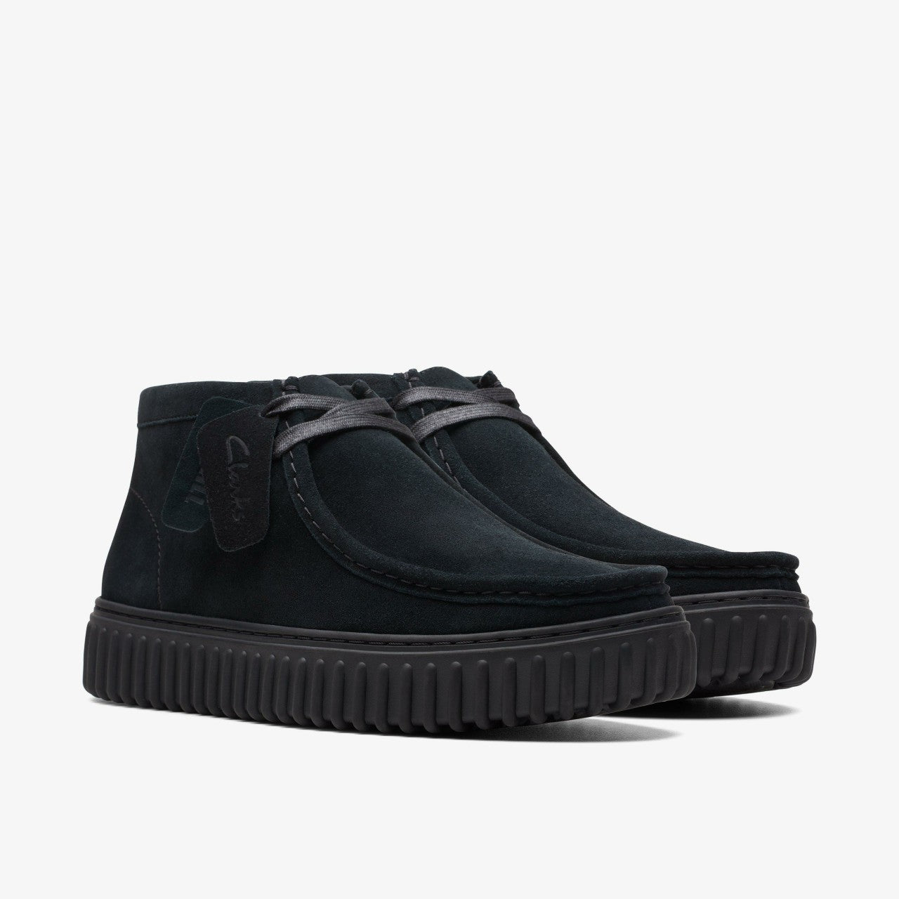 Torhill Hi Black Suede Clarks Women|Men