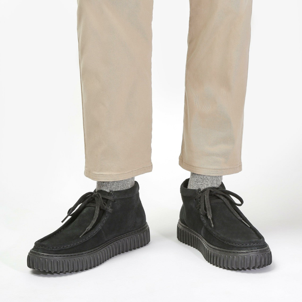 Torhill Hi Black Suede Clarks Women|Men
