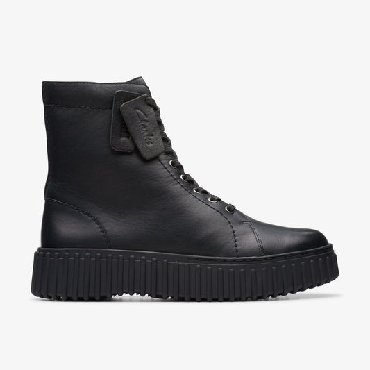 Torhill Rise Ankle Boot Black Leather Clarks Women