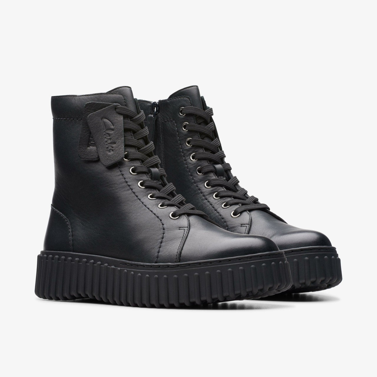 Torhill Rise Ankle Boot Black Leather Clarks Women