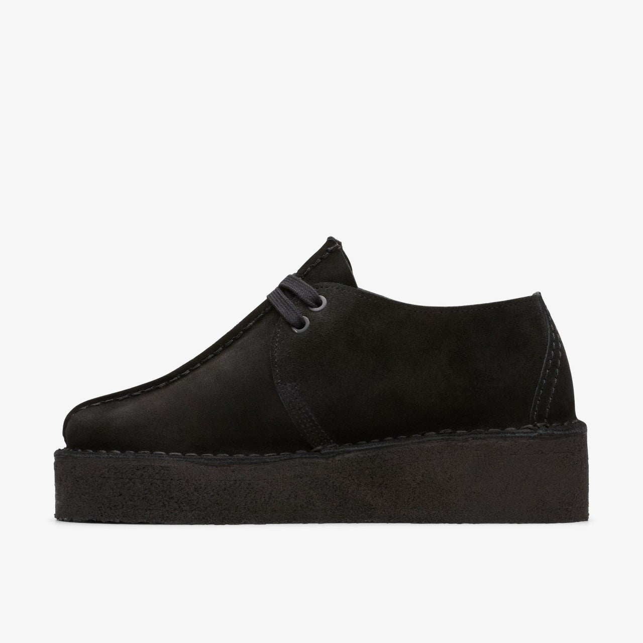 Trek Wedge Black Suede Clarks Women