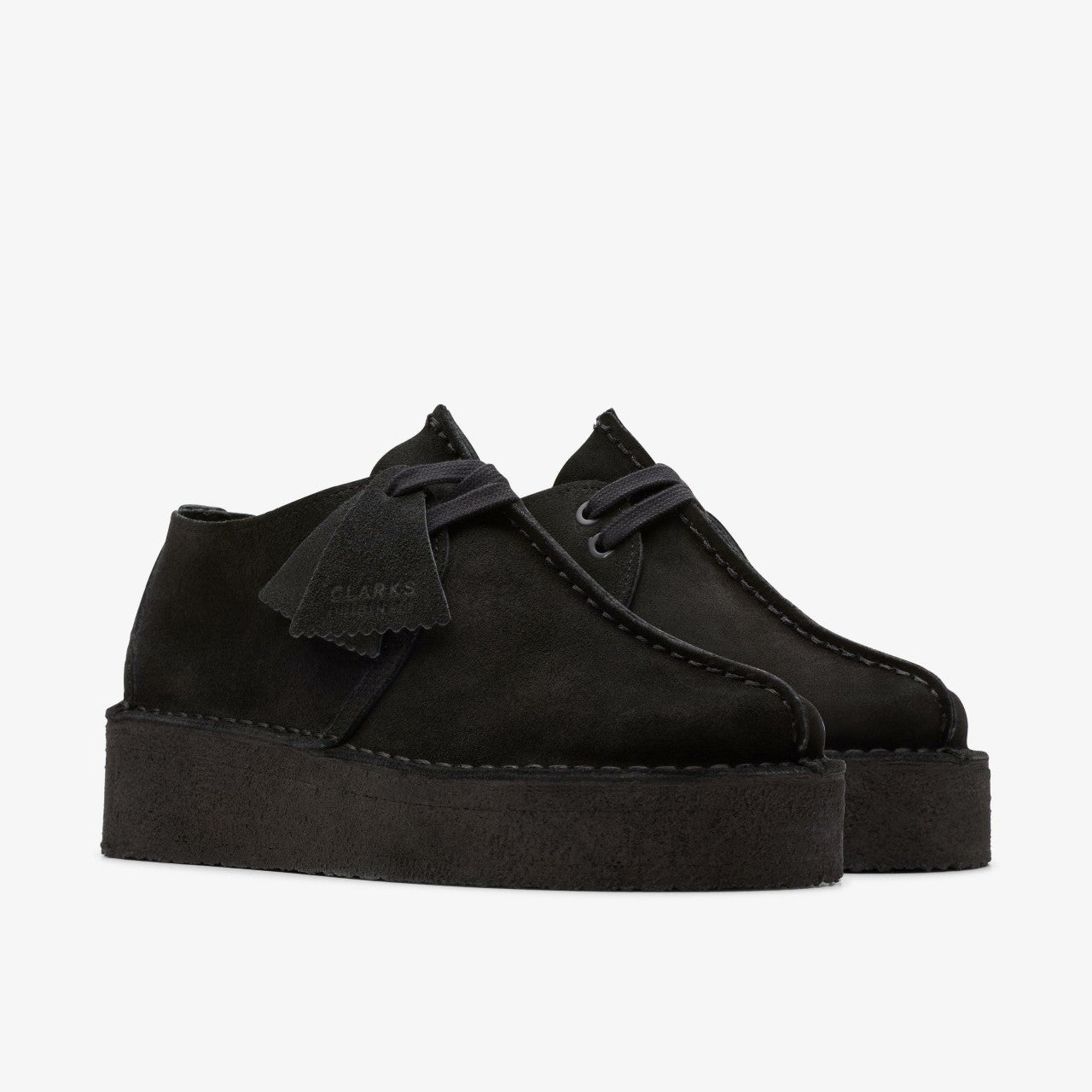 Trek Wedge Black Suede Clarks Women