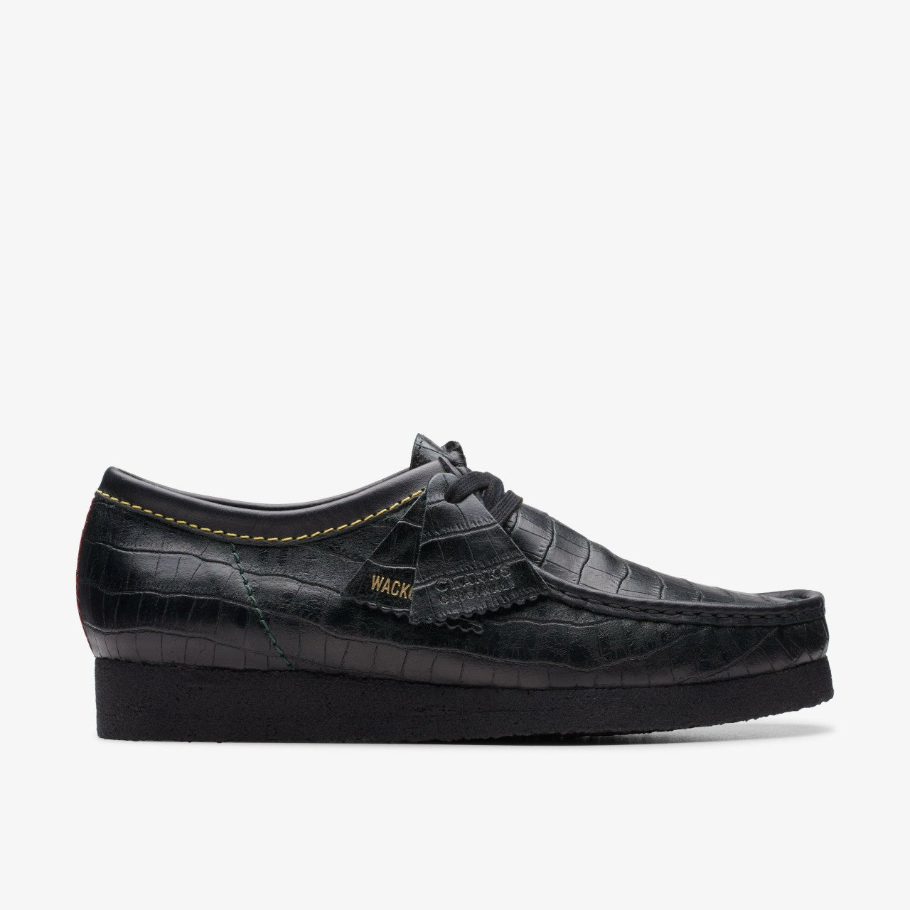 Wallabee Black Crocodile Clarks Men