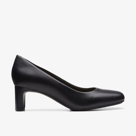 Kyndall Iris Black Leather Clarks Women